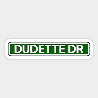 Dudette Dr Street Sign Sticker
